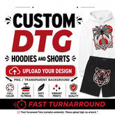 Custom DTG Printed Hoodies – No Minimum | Print on Premium Vintage Wash Hoodies or Bring Your Own