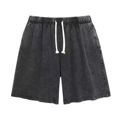 Gracy Blanks Vintage Acid Wash Cotton Premium Heavyweight Streetwear Shorts