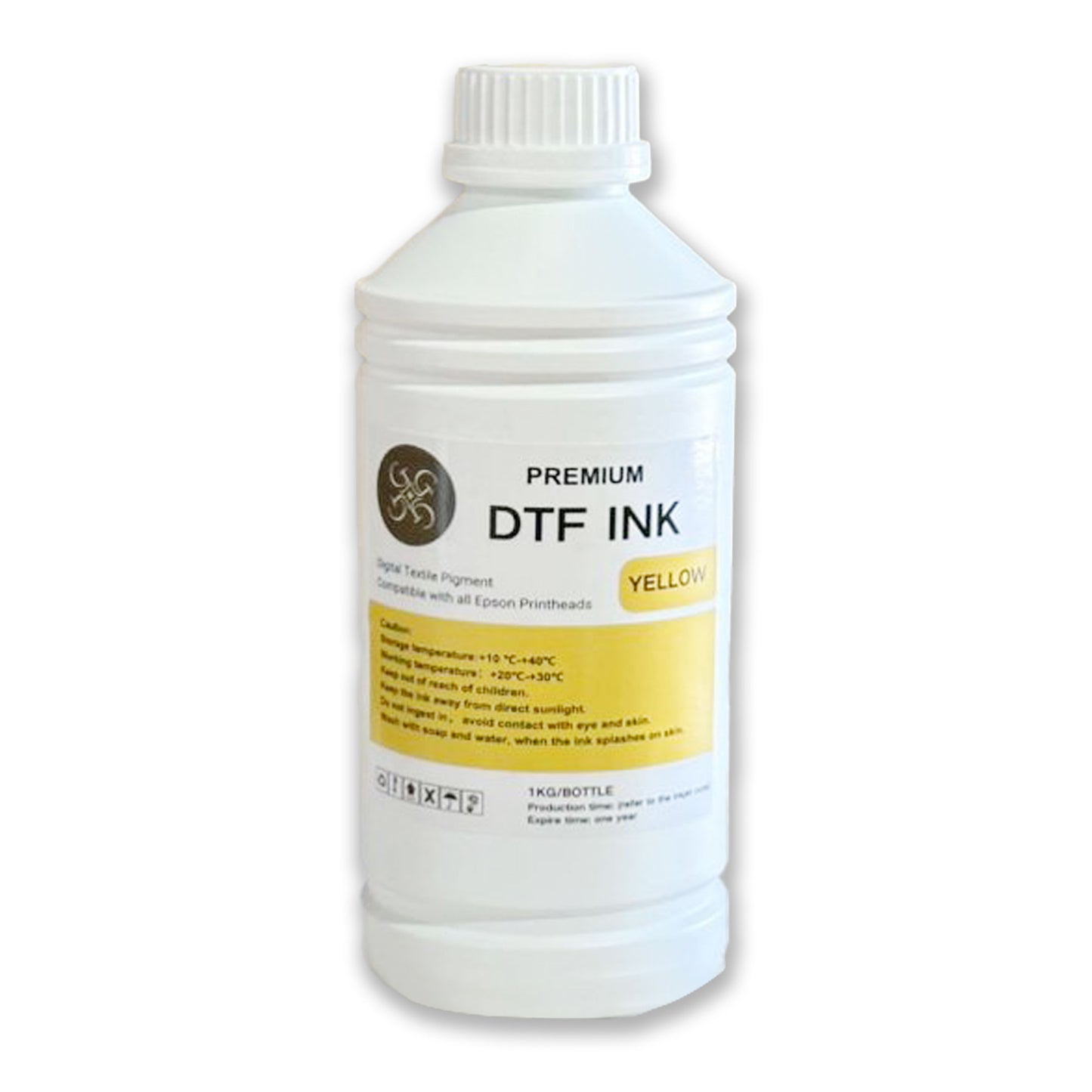DTF Ink Bottles – 35oz | Set of 5 (CMYK + White) or Single Colors | Direct to Film Printing