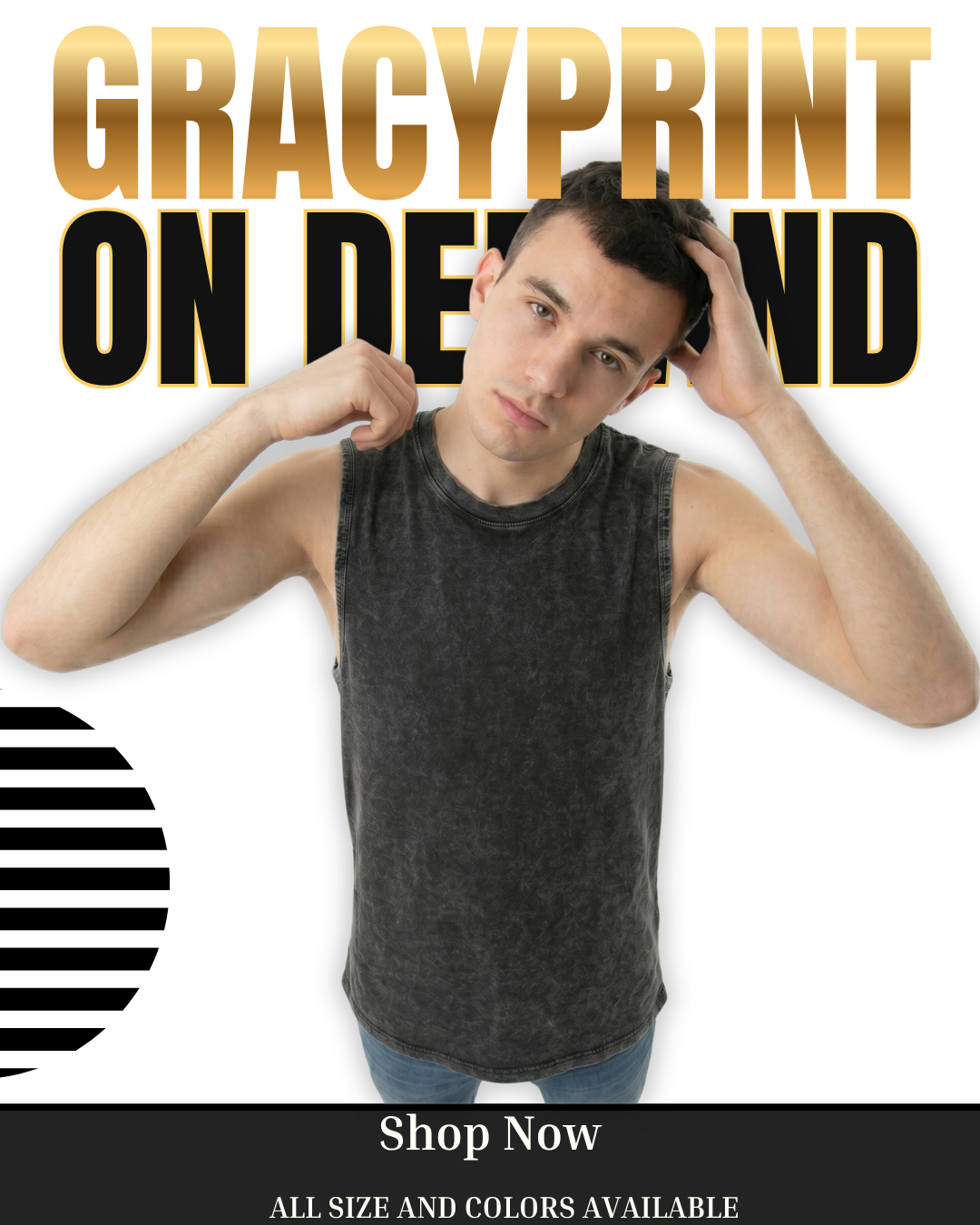 Gracy Blanks Vintage Acid Wash Vest Shirt – Premium Streetwear Sleeveless Top
