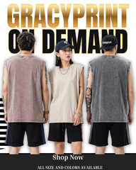 Gracy Blanks Vintage Acid Wash Vest Shirt – Premium Streetwear Sleeveless Top
