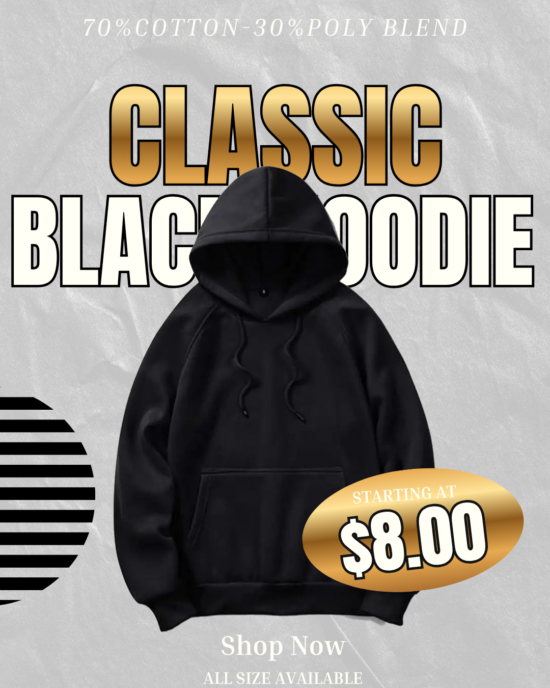 Gracy Blanks Classic 220GSM Black Hoodies