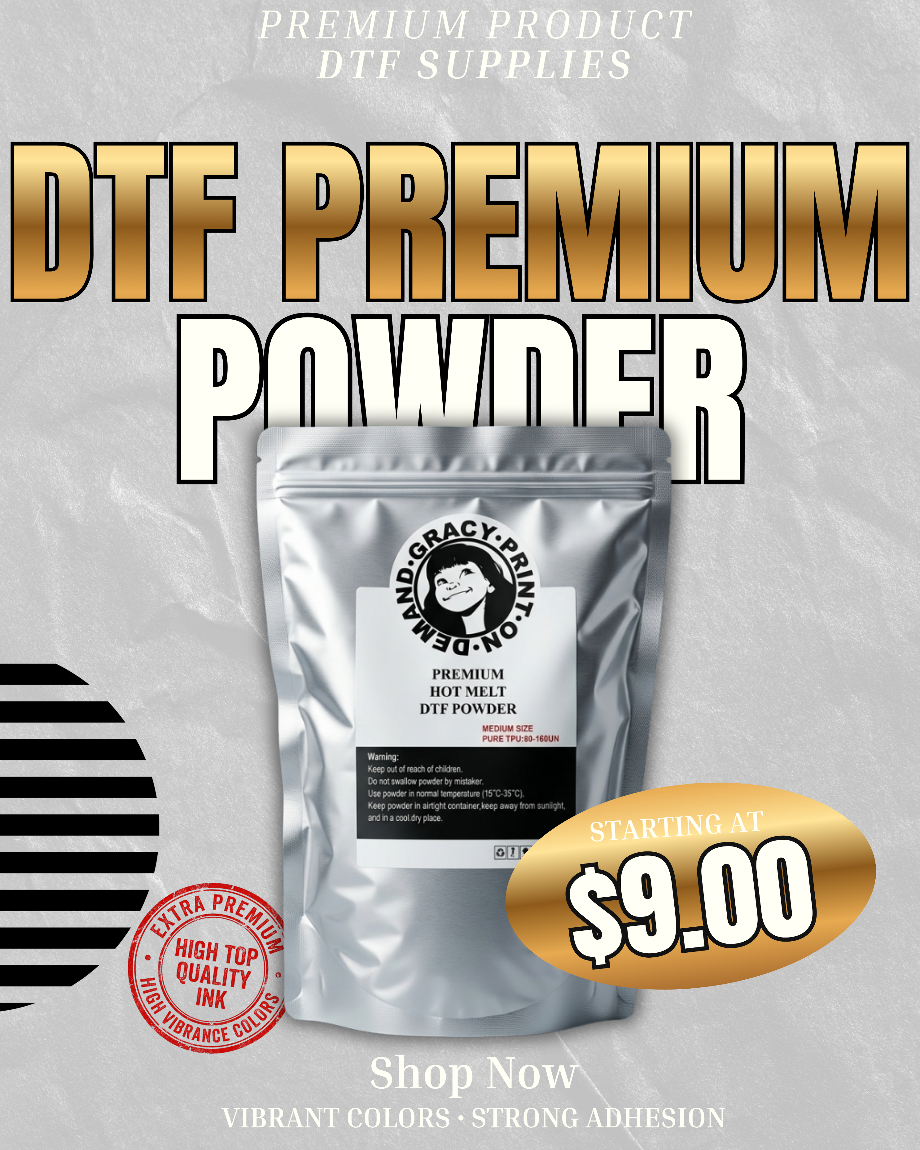 DTF Powder – 2.2 lb Bag | Durable, Elastic & Long-Lasting Adhesive Pow ...