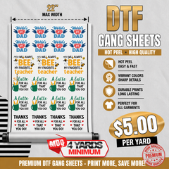 Custom DTF Gang Sheet-9 Yards (22''x324'') – Build Your Own