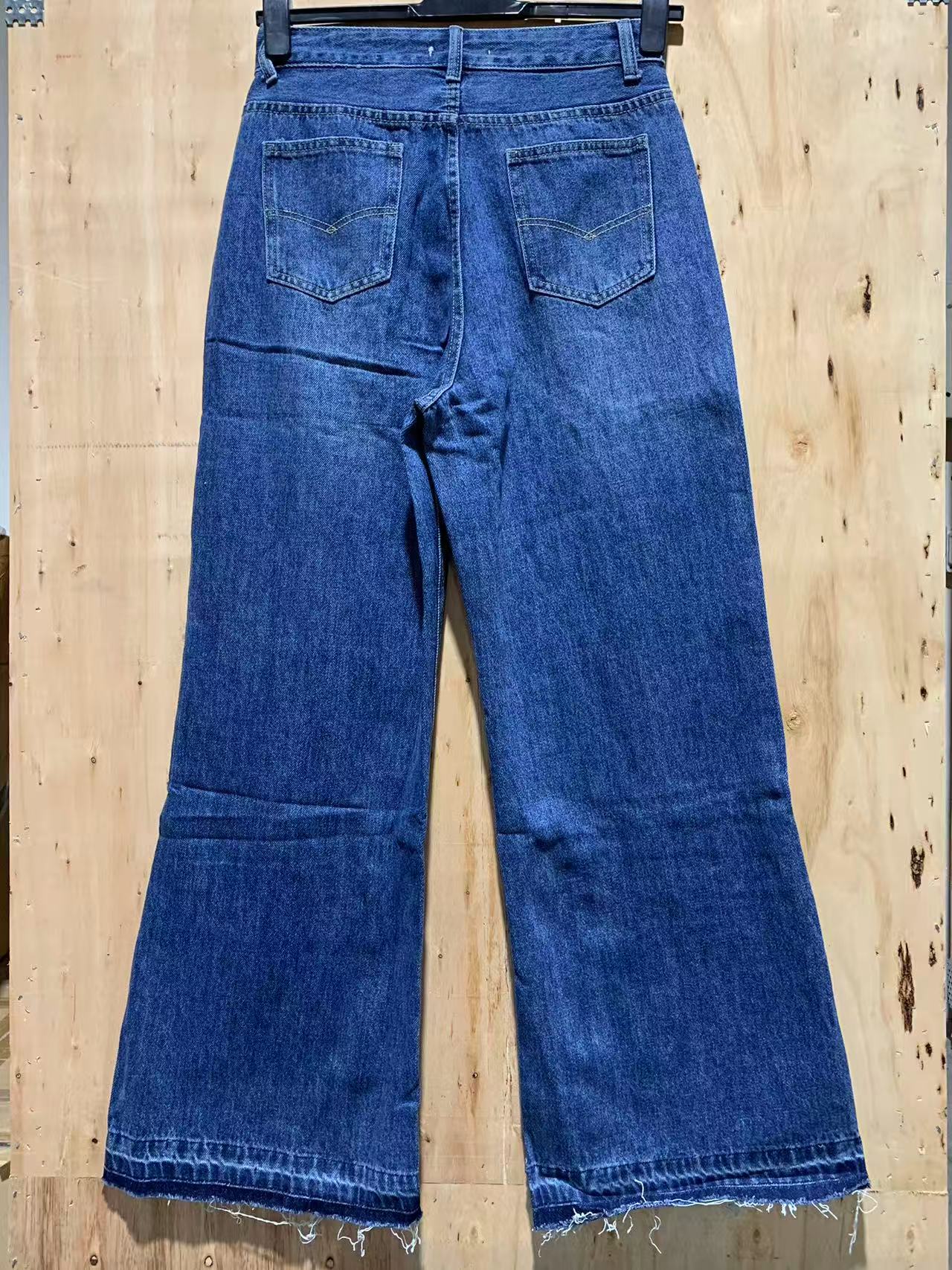 High-Waisted Wide-Leg Denim Jeans