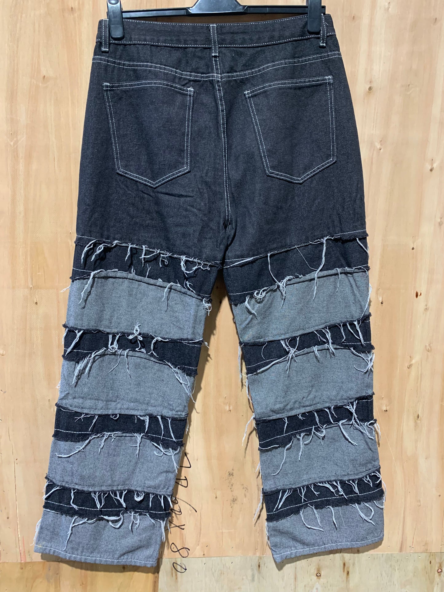 Patchwork Distressed Denim Jeans – Streetwear Edition