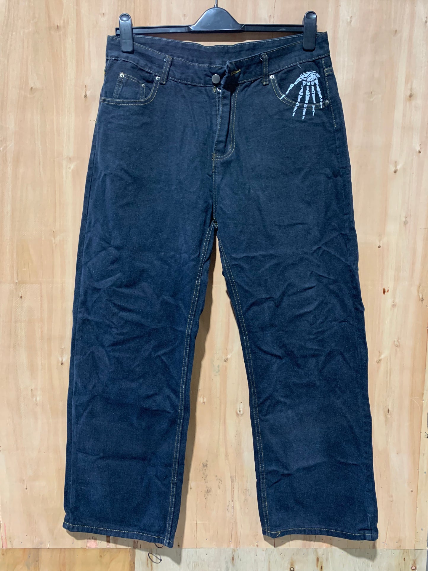 💀 Vintage Skeleton Print Jeans