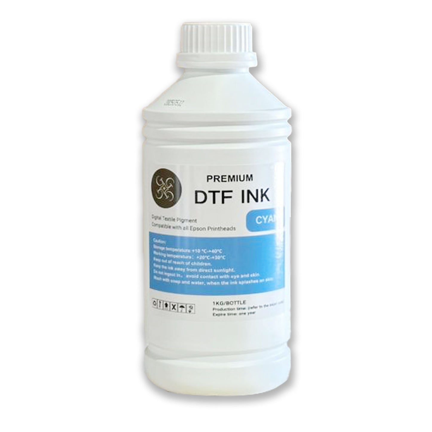DTF Ink Bottles – 35oz | Set of 5 (CMYK + White) or Single Colors | Direct to Film Printing